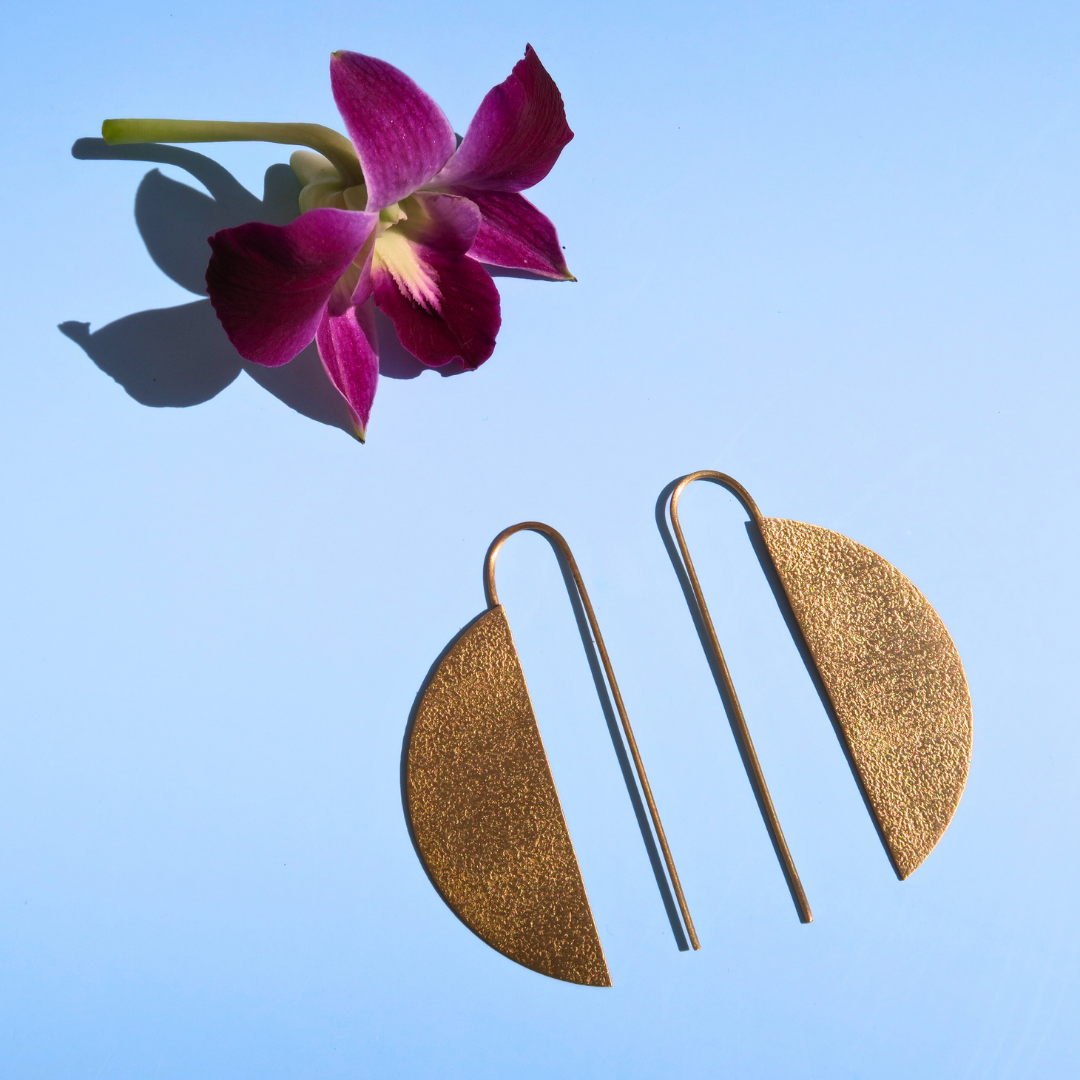 Jimbaran Half Moon Earrings