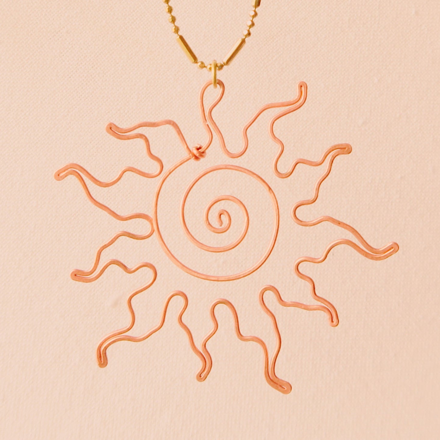 Copper Sunray Necklace
