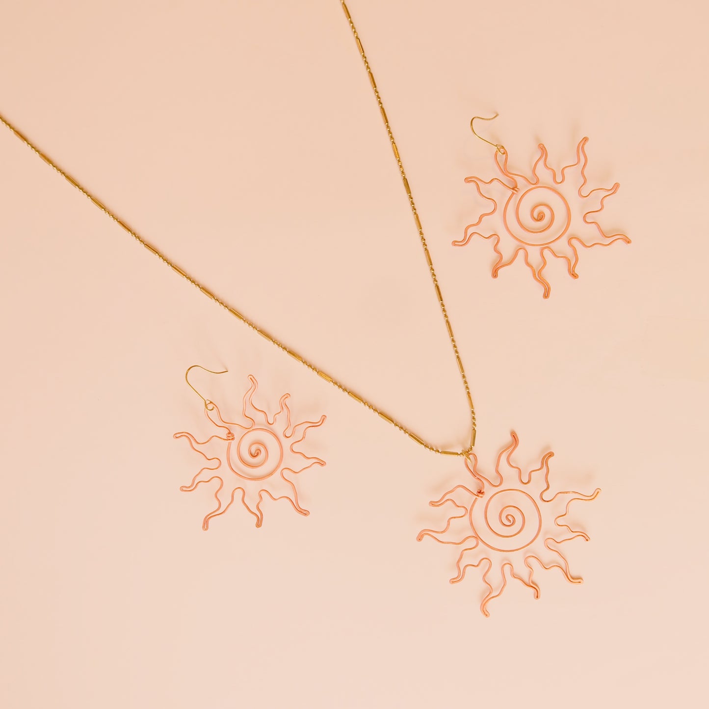 Copper Sunray Necklace