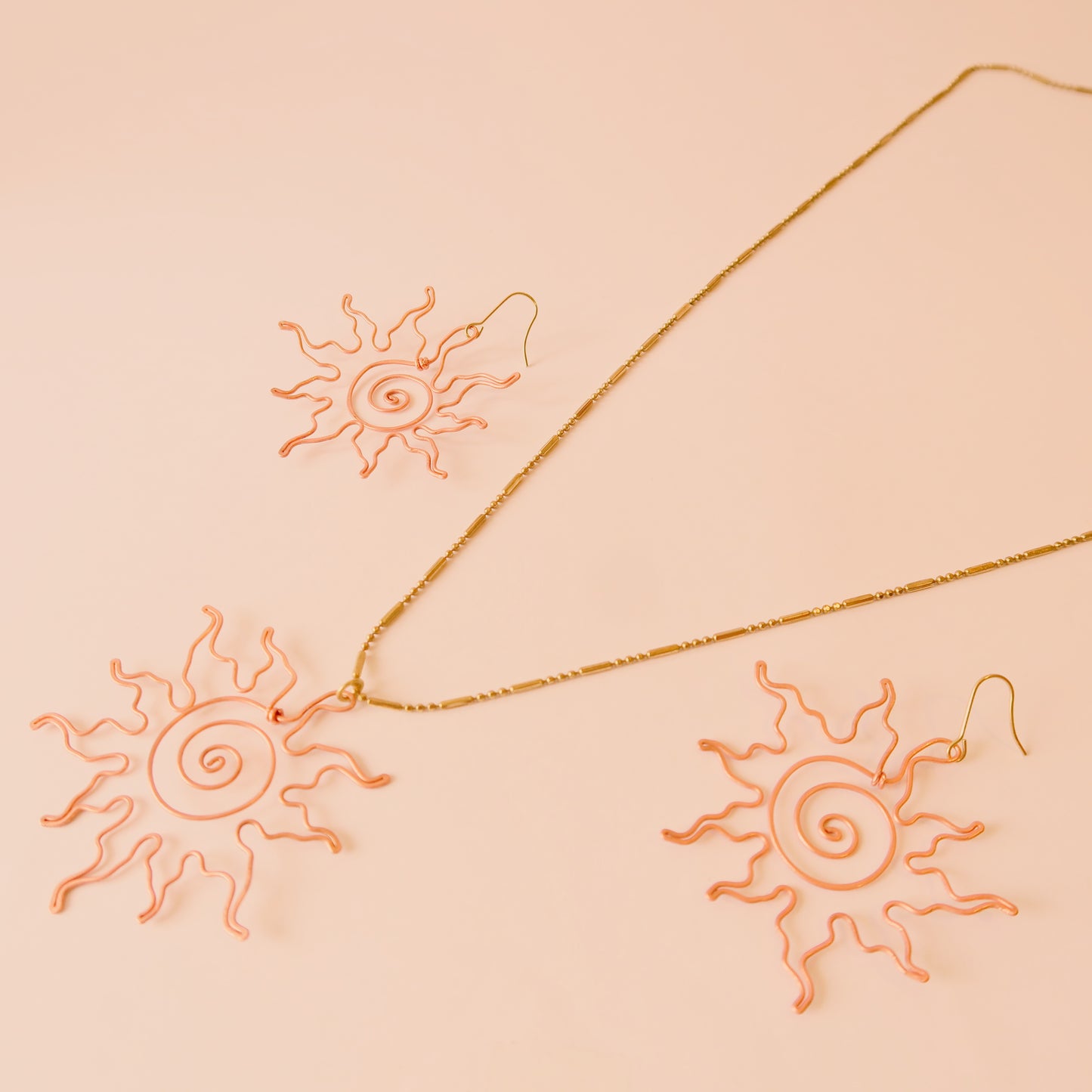 Copper Sunray Necklace