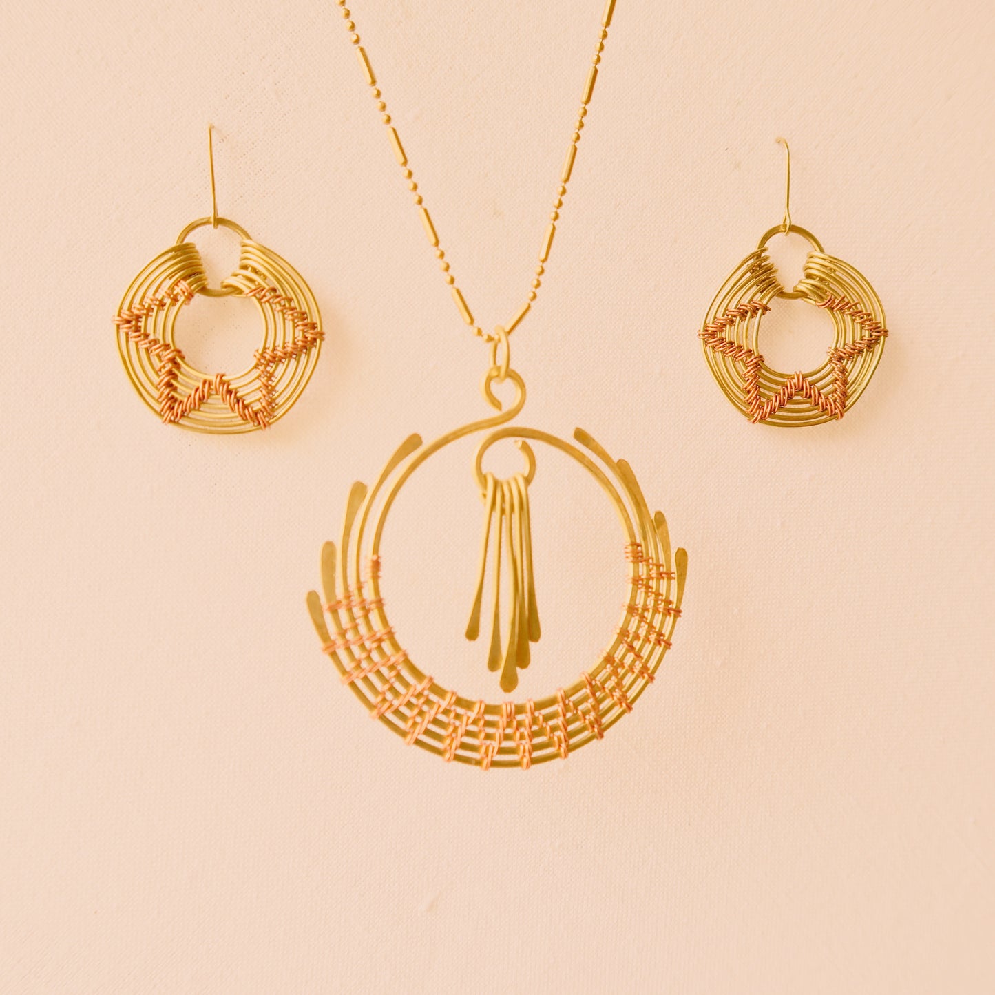Full Moon Waterfall Necklace - Copper