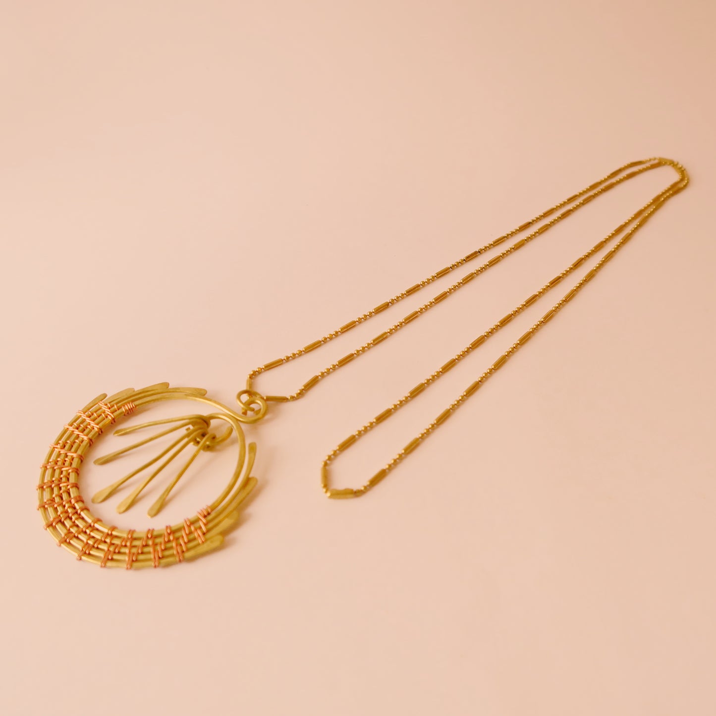 Full Moon Waterfall Necklace - Copper