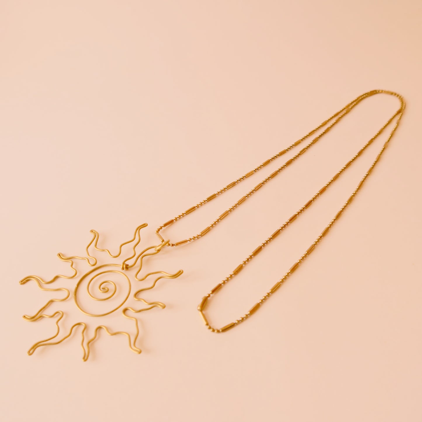 Brass Sunray Necklace