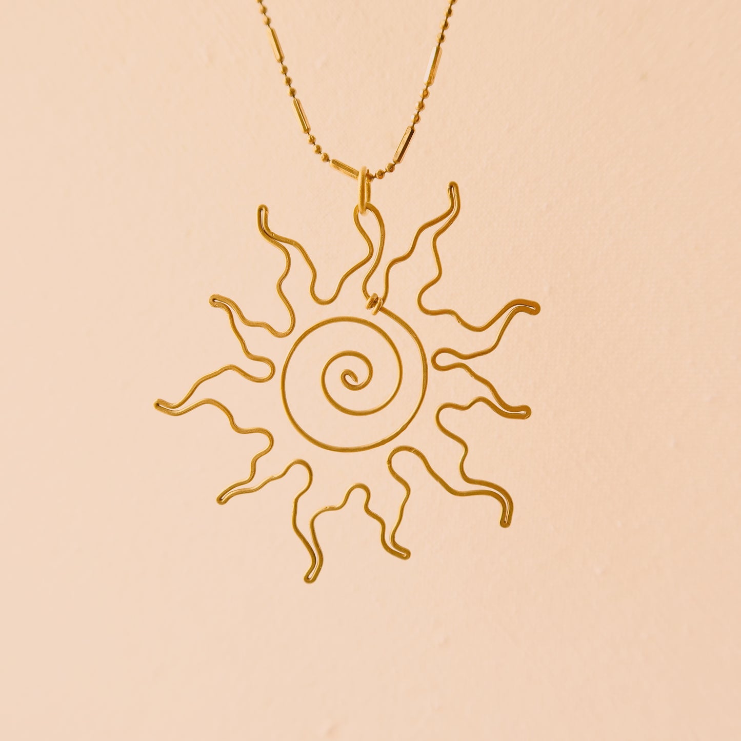 Brass Sunray Necklace