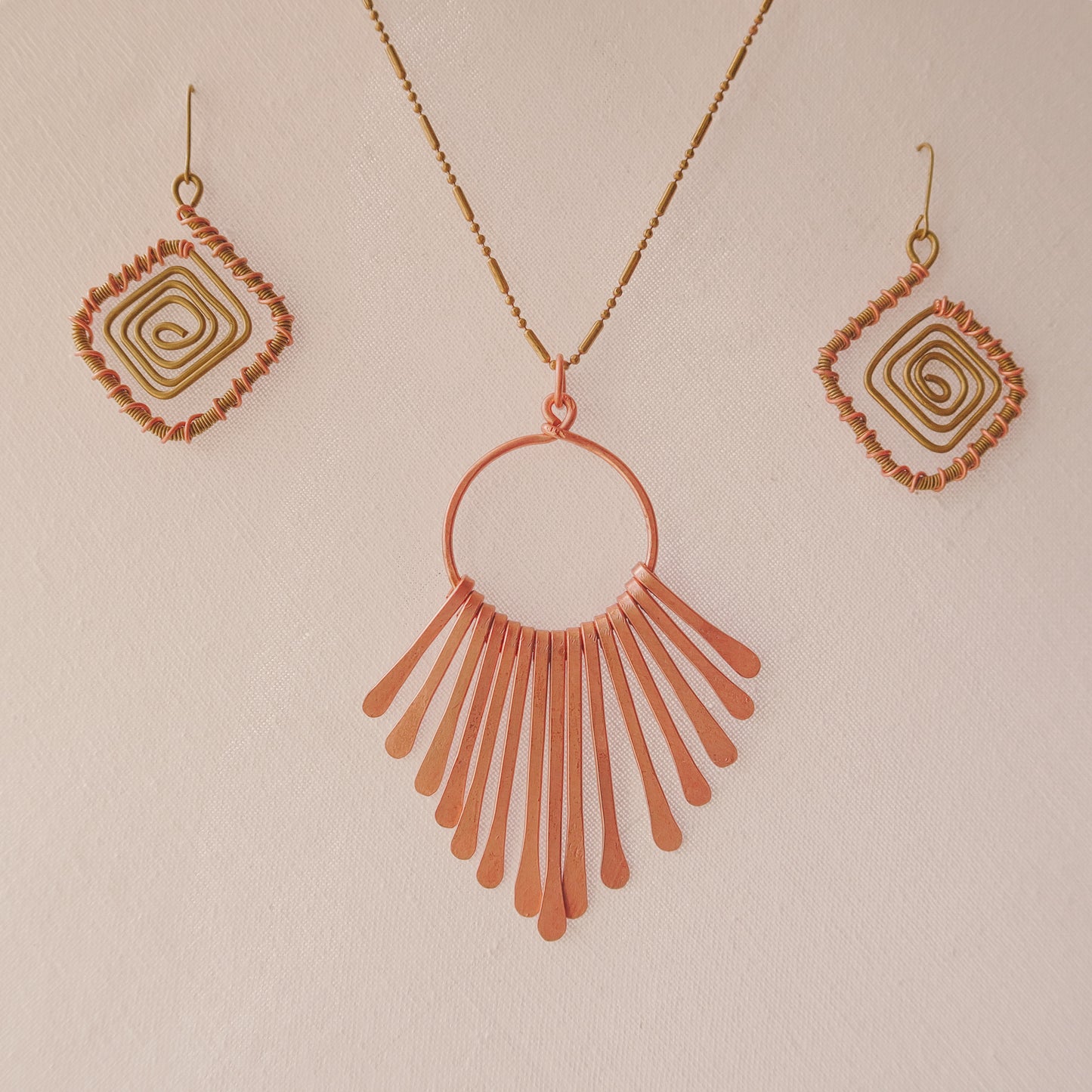 Copper Waterfall Necklace
