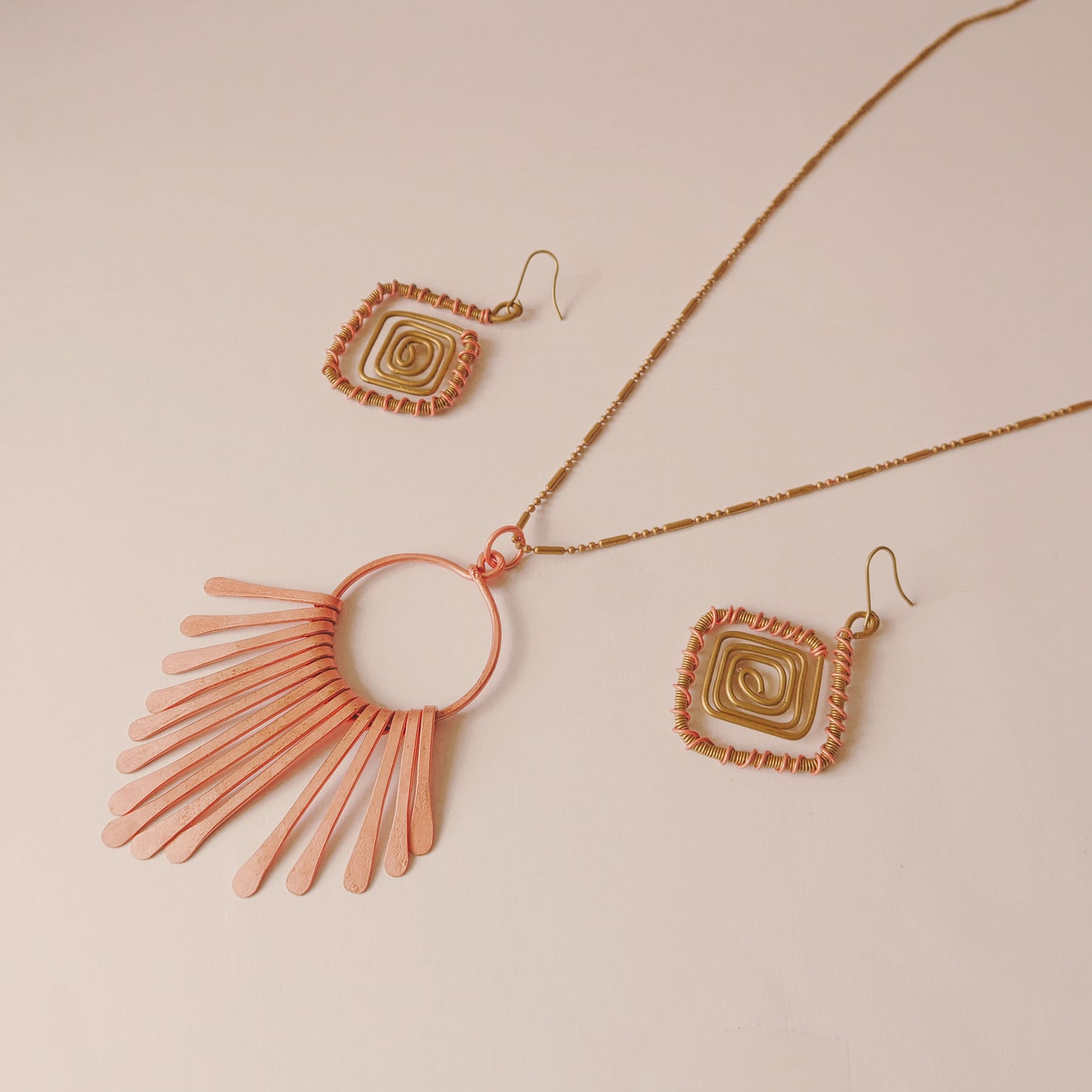 Copper Waterfall Necklace