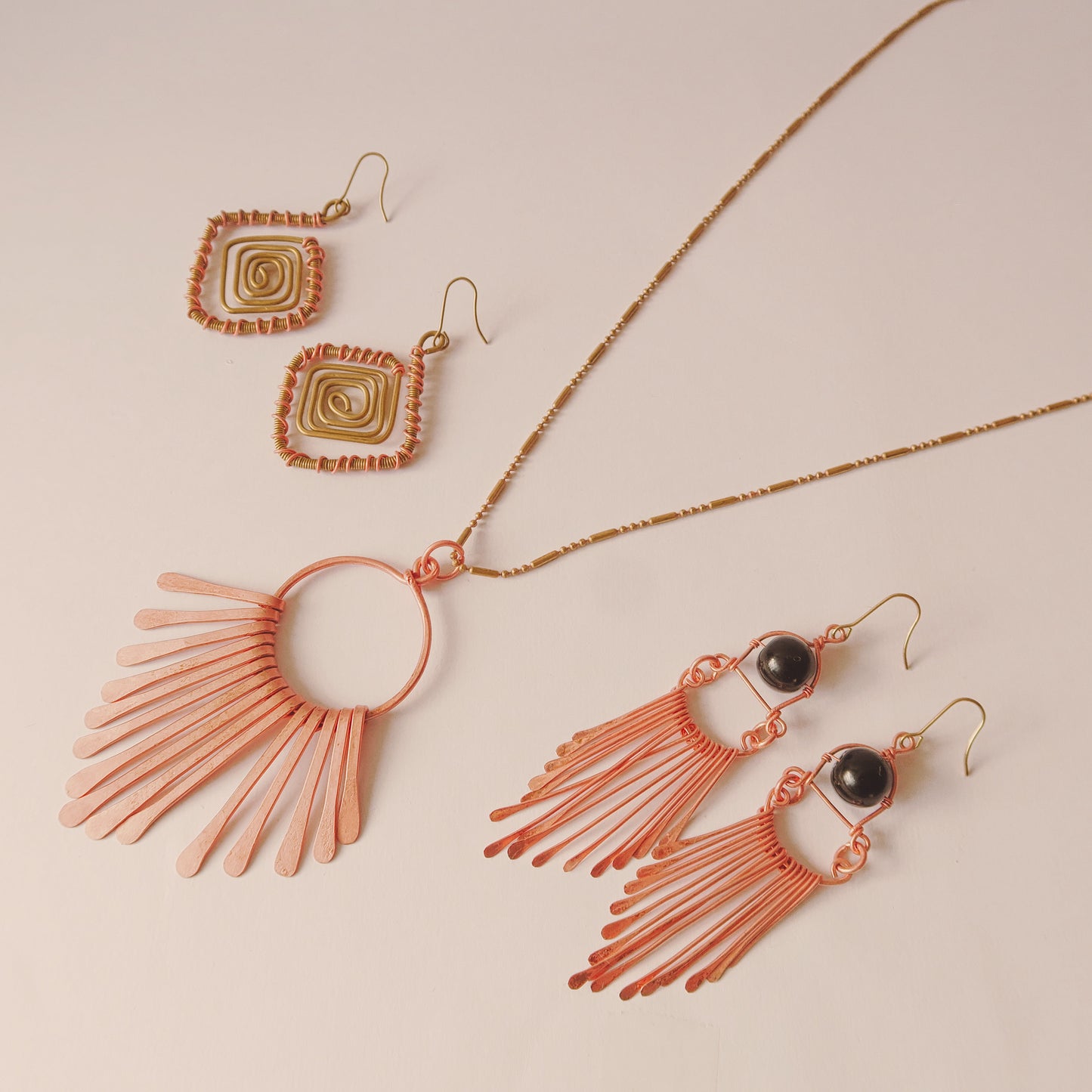 Copper Waterfall Necklace