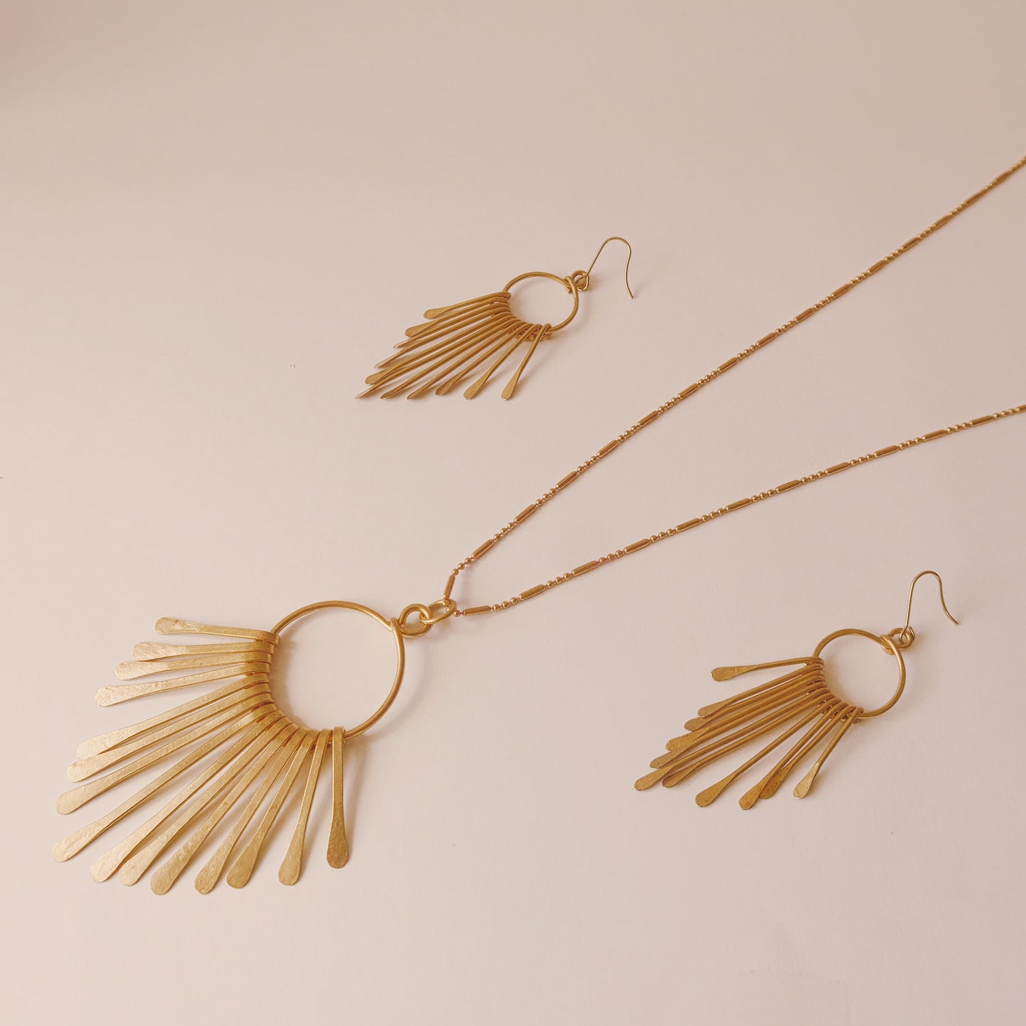 Brass Waterfall Necklace