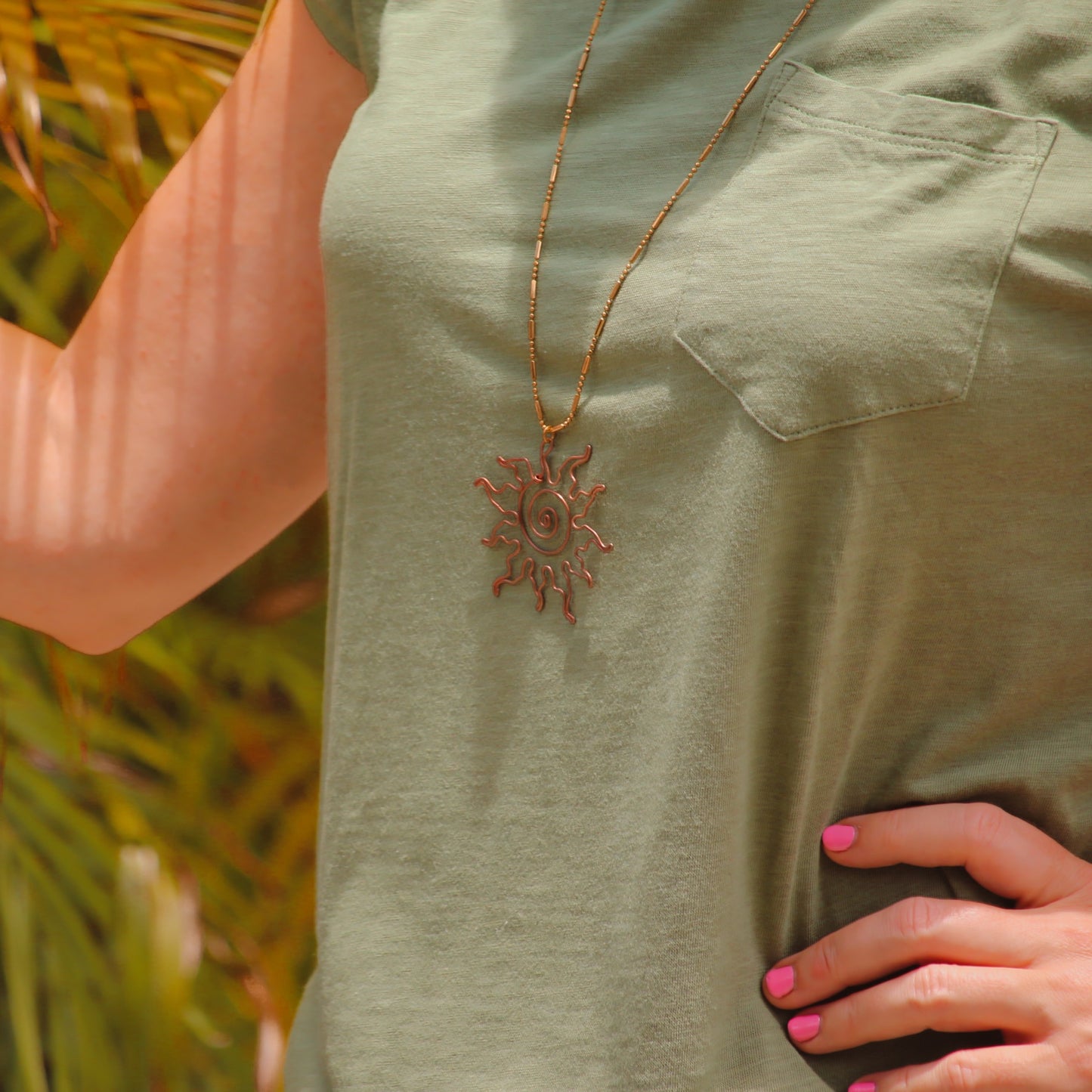 Copper Sunray Necklace