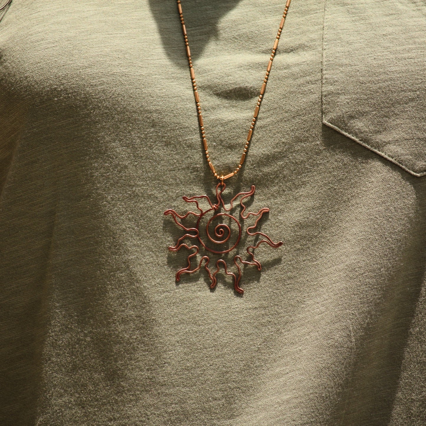Copper Sunray Necklace
