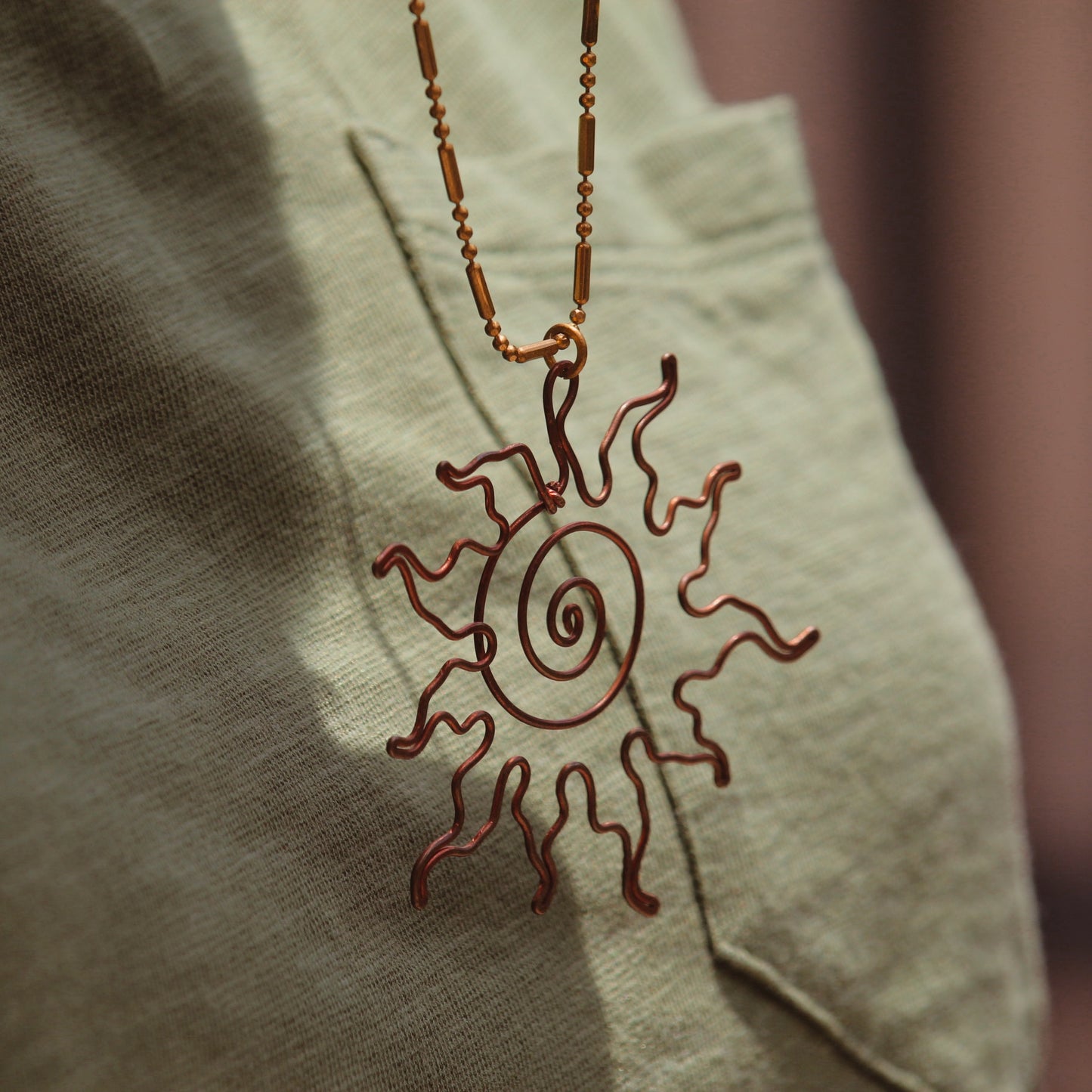 Copper Sunray Necklace