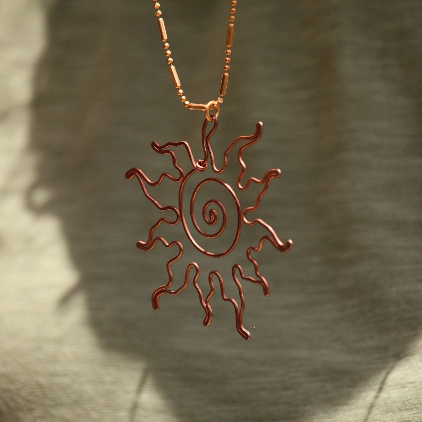 Copper Sunray Necklace