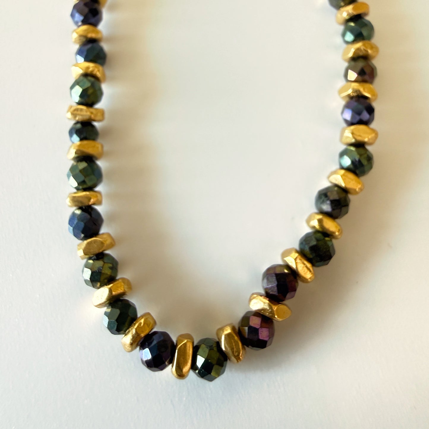 Beaded Pyrite Necklace