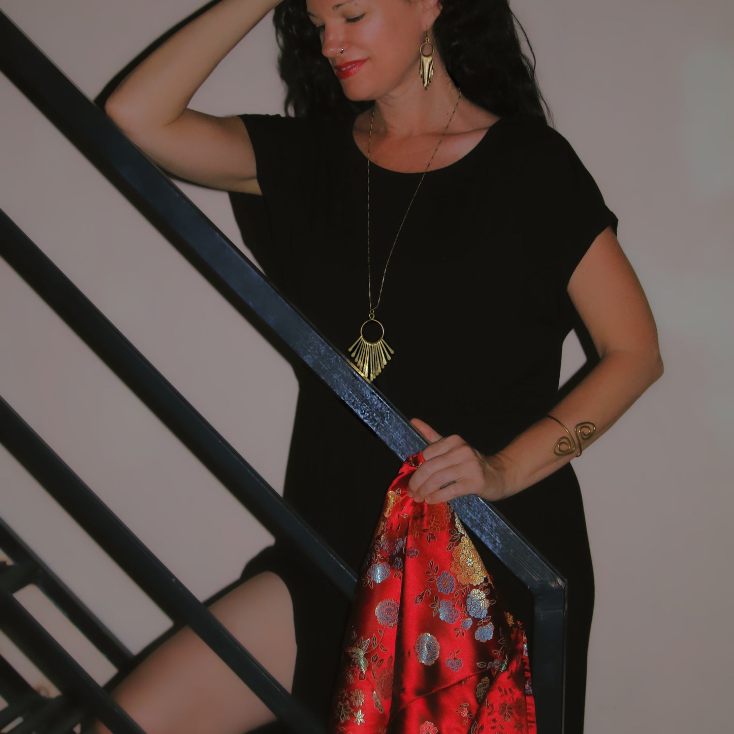 Brass Waterfall Necklace
