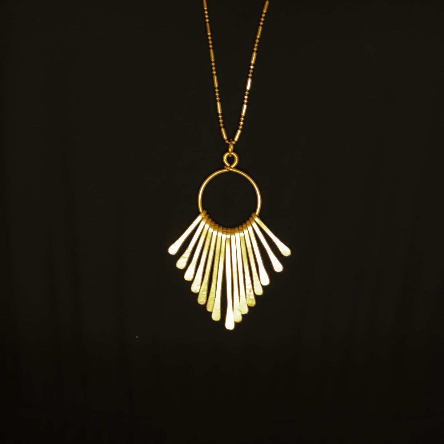 Brass Waterfall Necklace