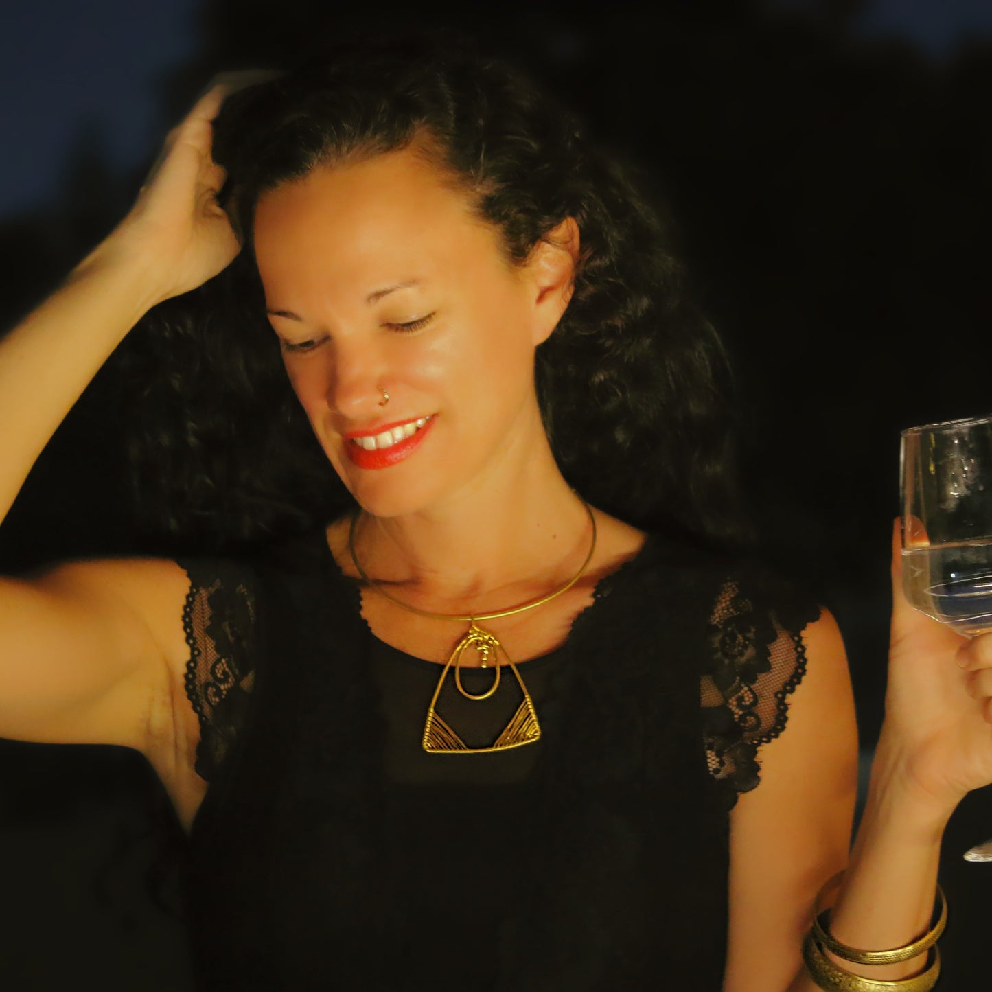Golden Triangle Necklace