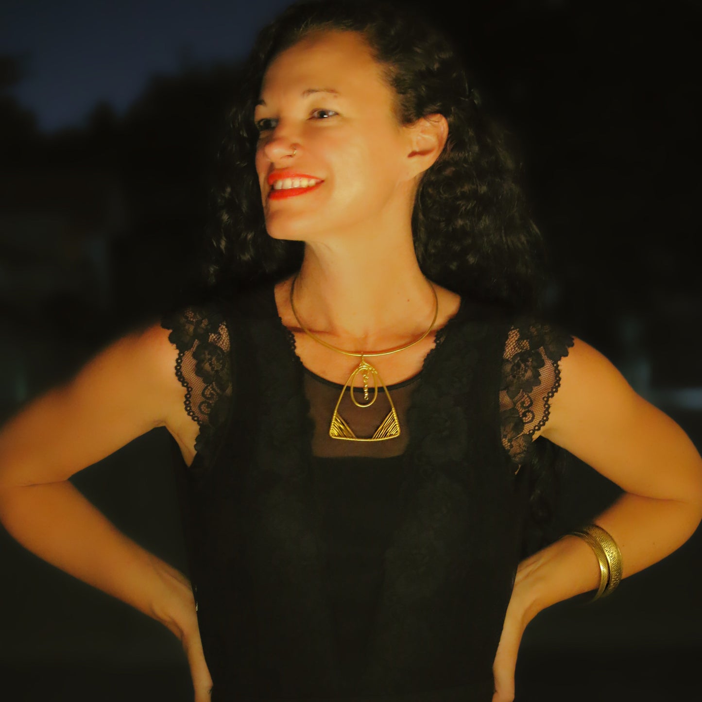 Golden Triangle Necklace
