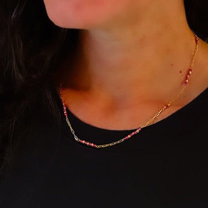 Pink Jade Harmony Necklace