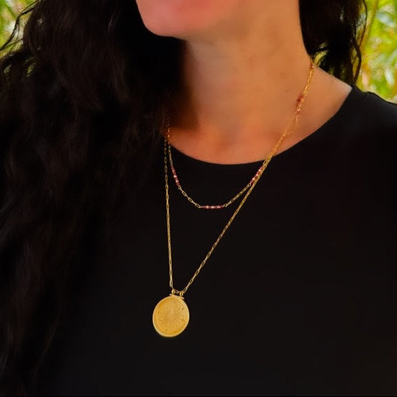 Pink Jade Harmony Necklace