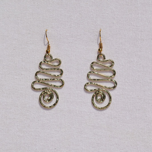 Triple Loop Swirl Earrings