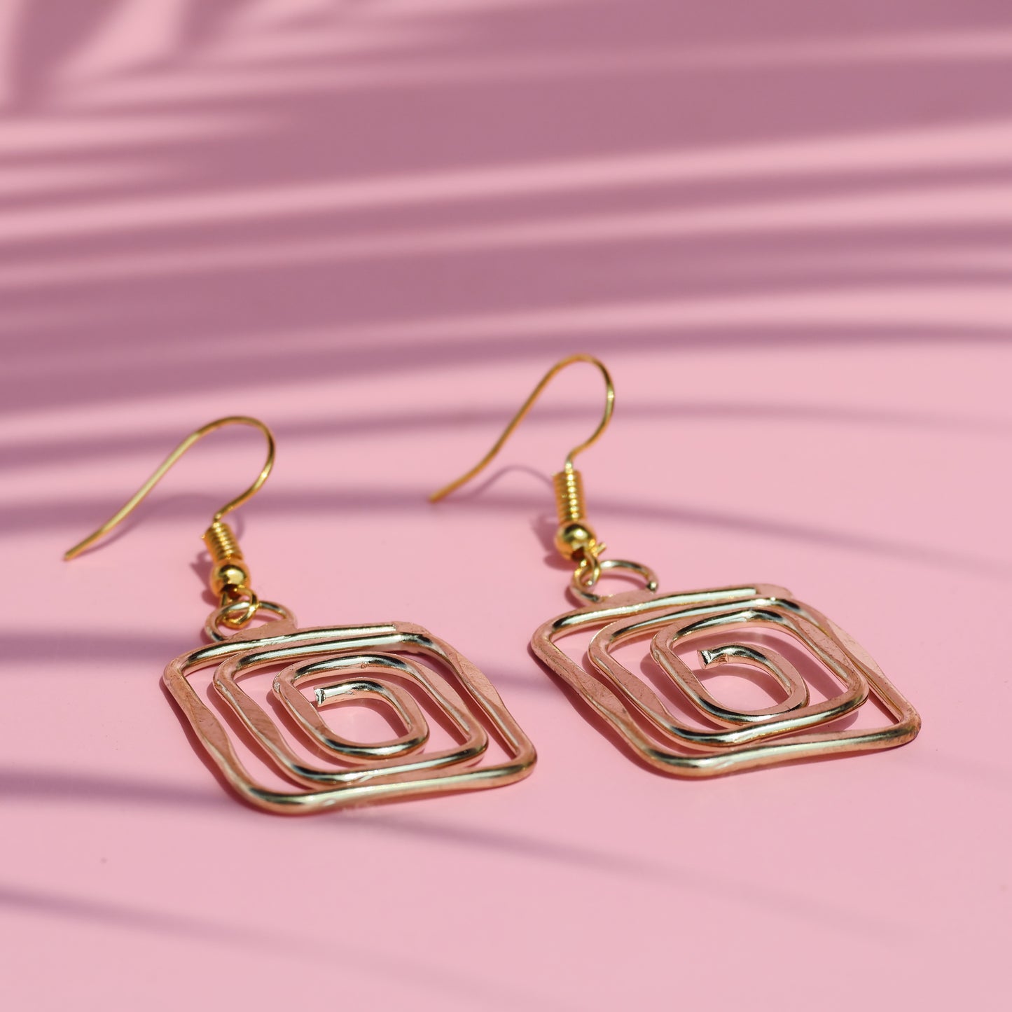 Rectangle Swirl Earrings