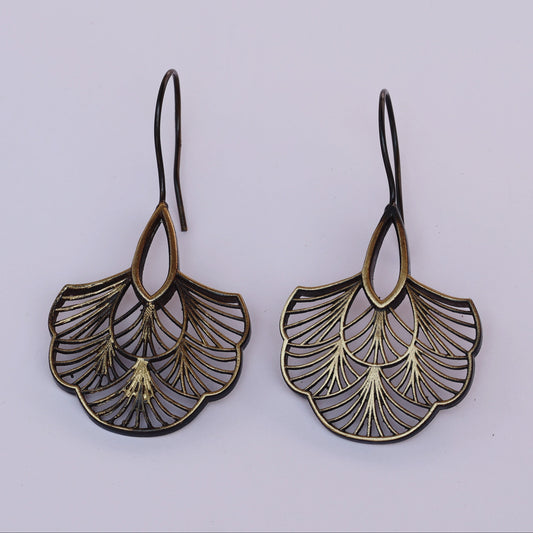 Black Nusa Dua Floral Earrings