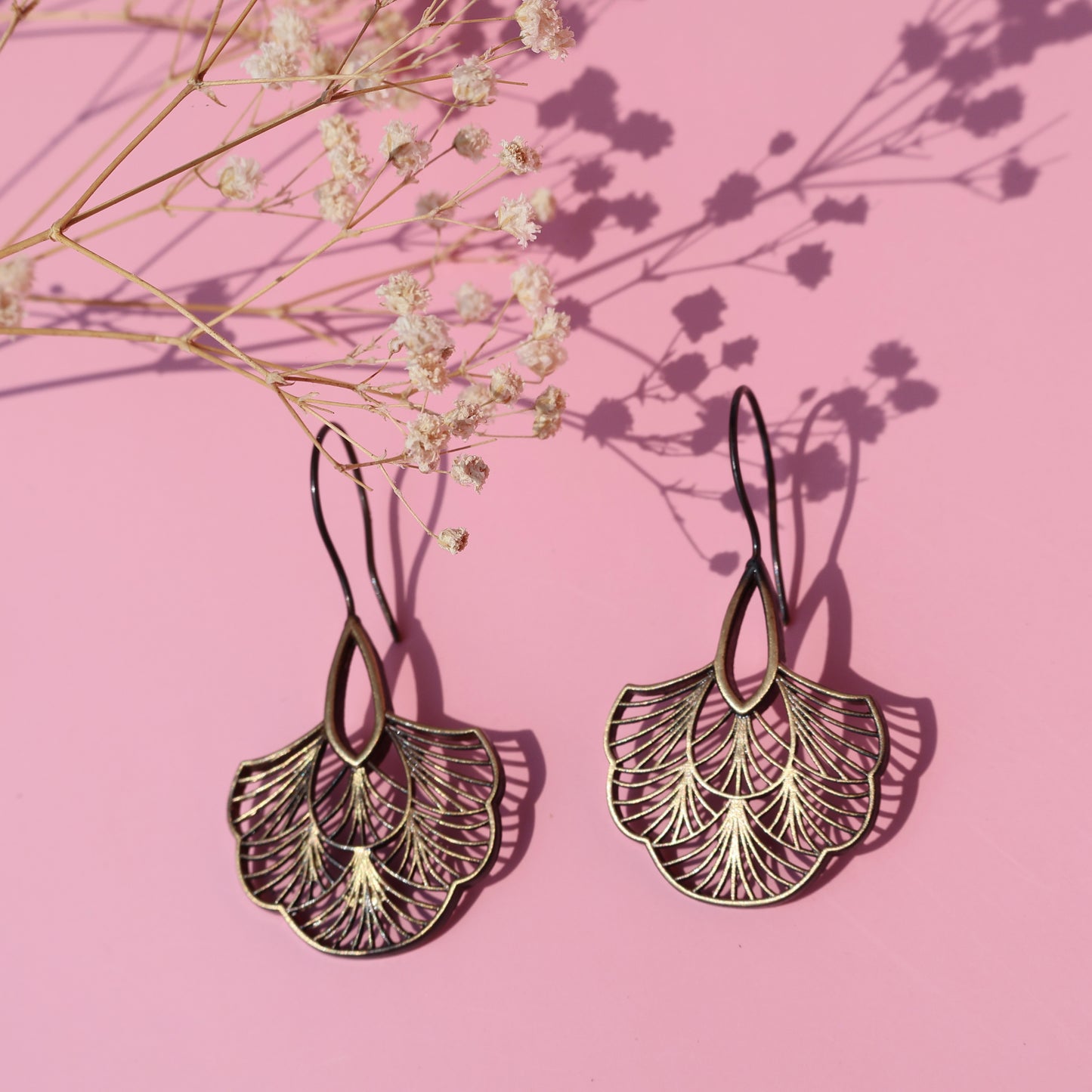 Black Nusa Dua Floral Earrings