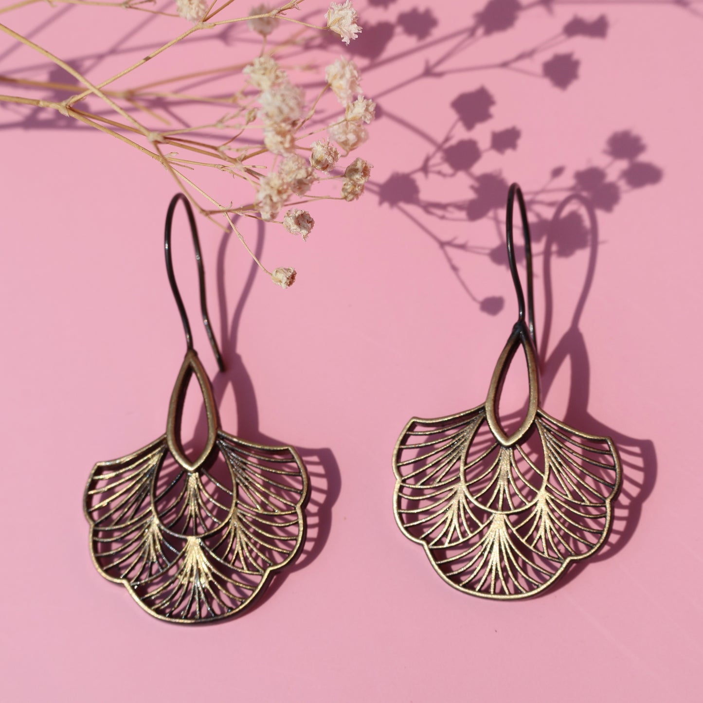 Black Nusa Dua Floral Earrings