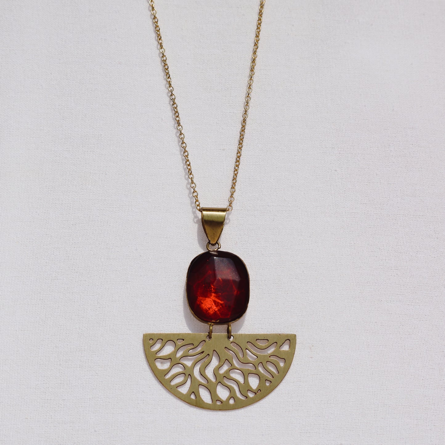 Hibiscus Mandala Necklace
