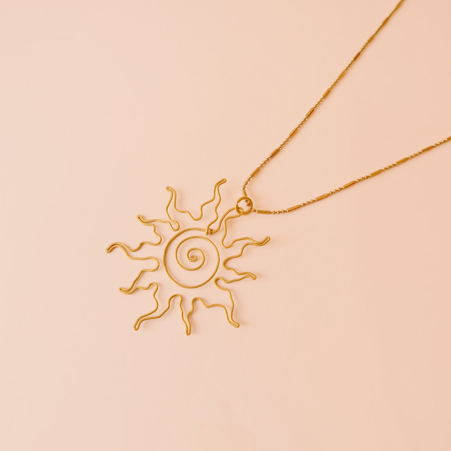 Brass Sunray Necklace