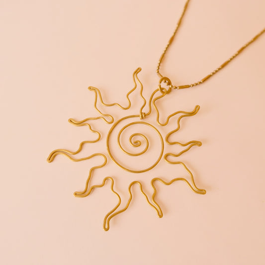 Brass Sunray Necklace