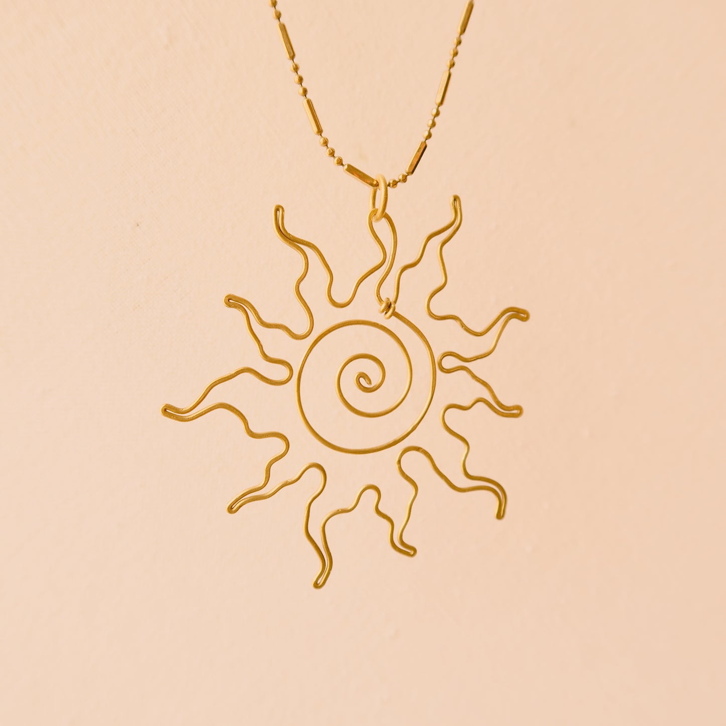 Brass Sunray Necklace