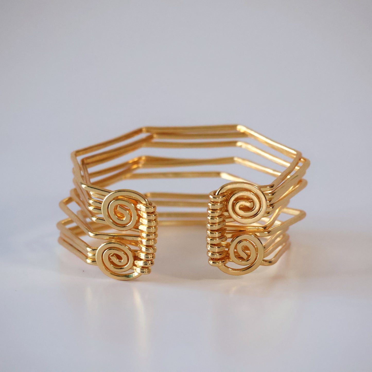 Hexagon Stacked Bracelet