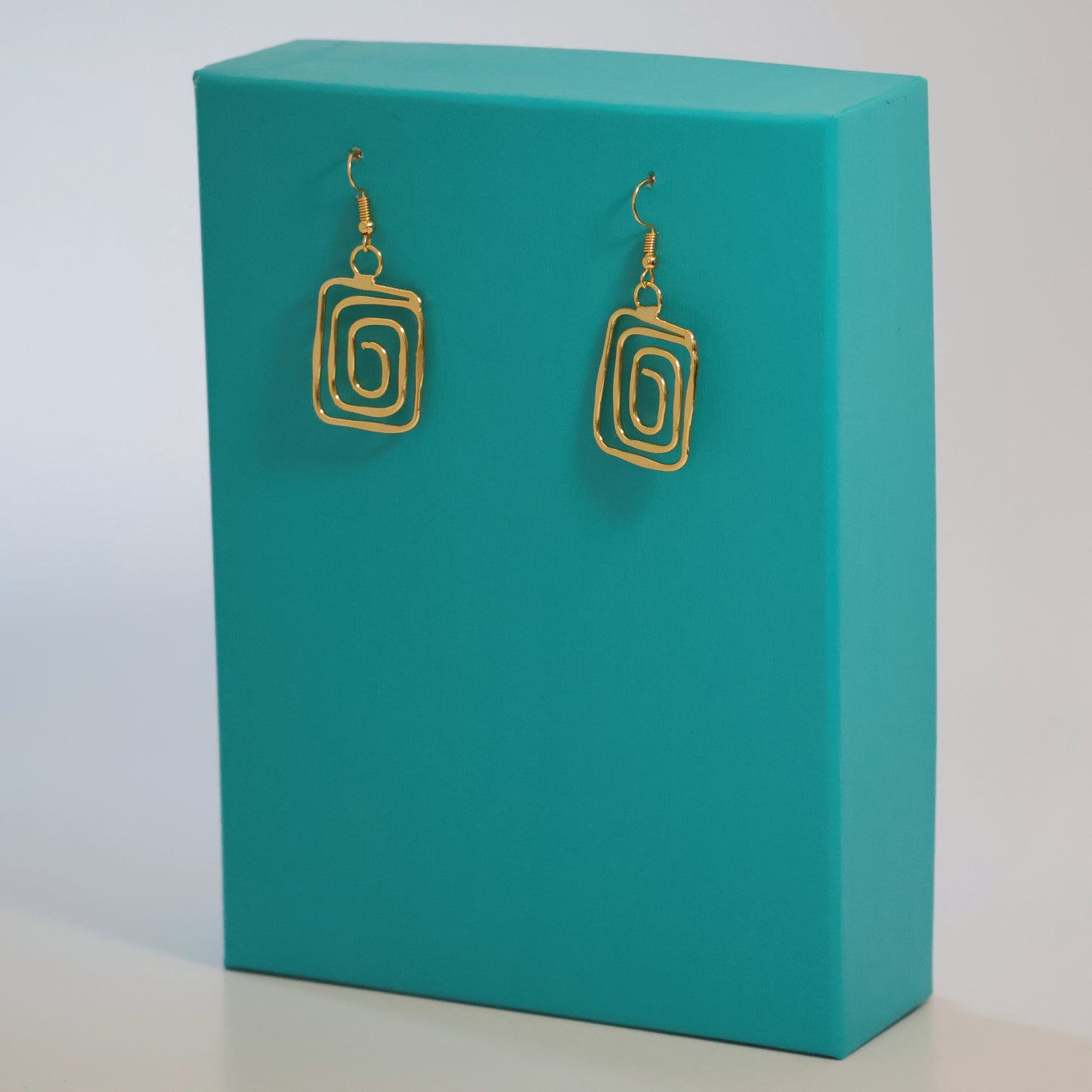 Rectangle Swirl Earrings