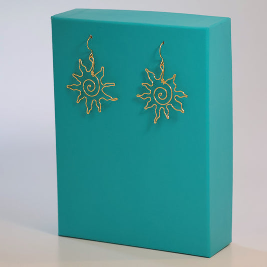 Sun Brass Earrings