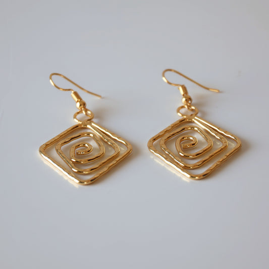 Diamond Swirl Earrings