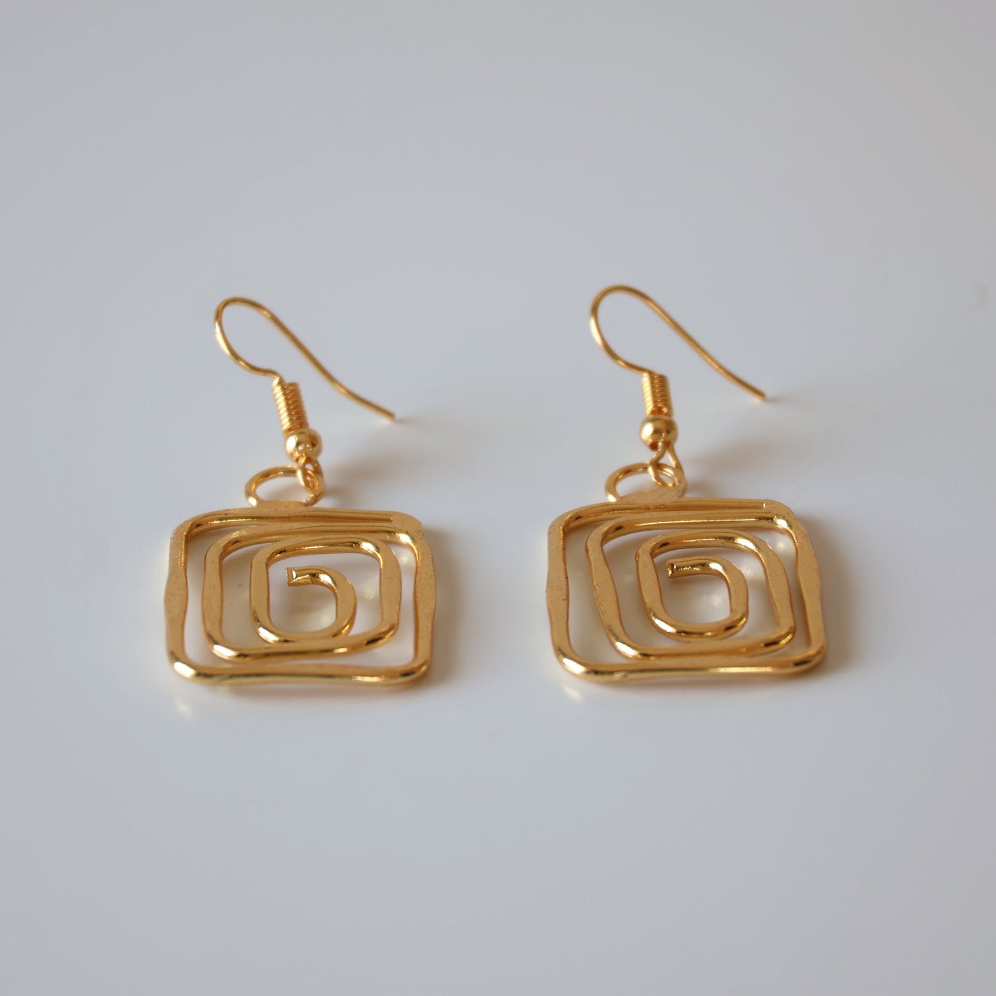 Rectangle Swirl Earrings