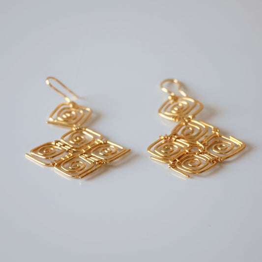 Square Swirl Earrings