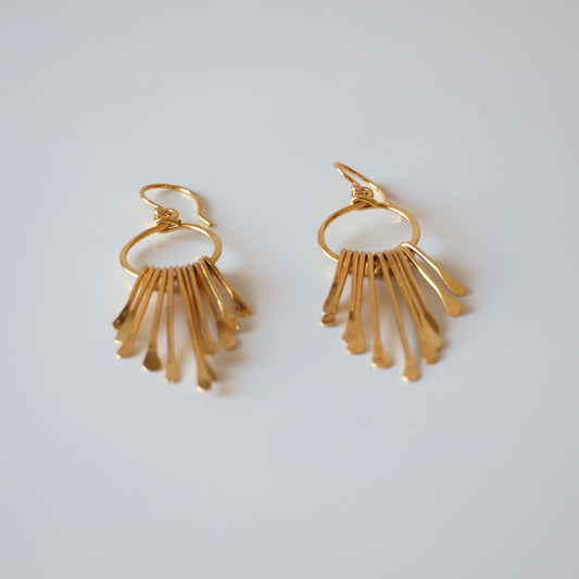 Hammered Waterfall Earrings