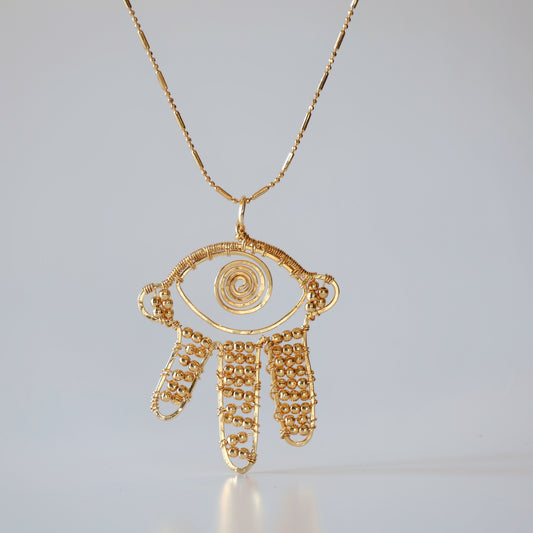 Bead Hamsa Necklace