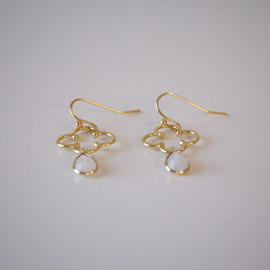 Moonstone Flower Earrings