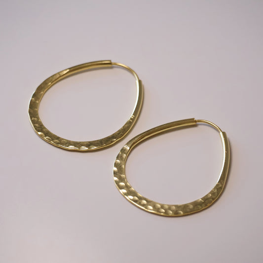 Vibrant Hammered Hoop Earrings