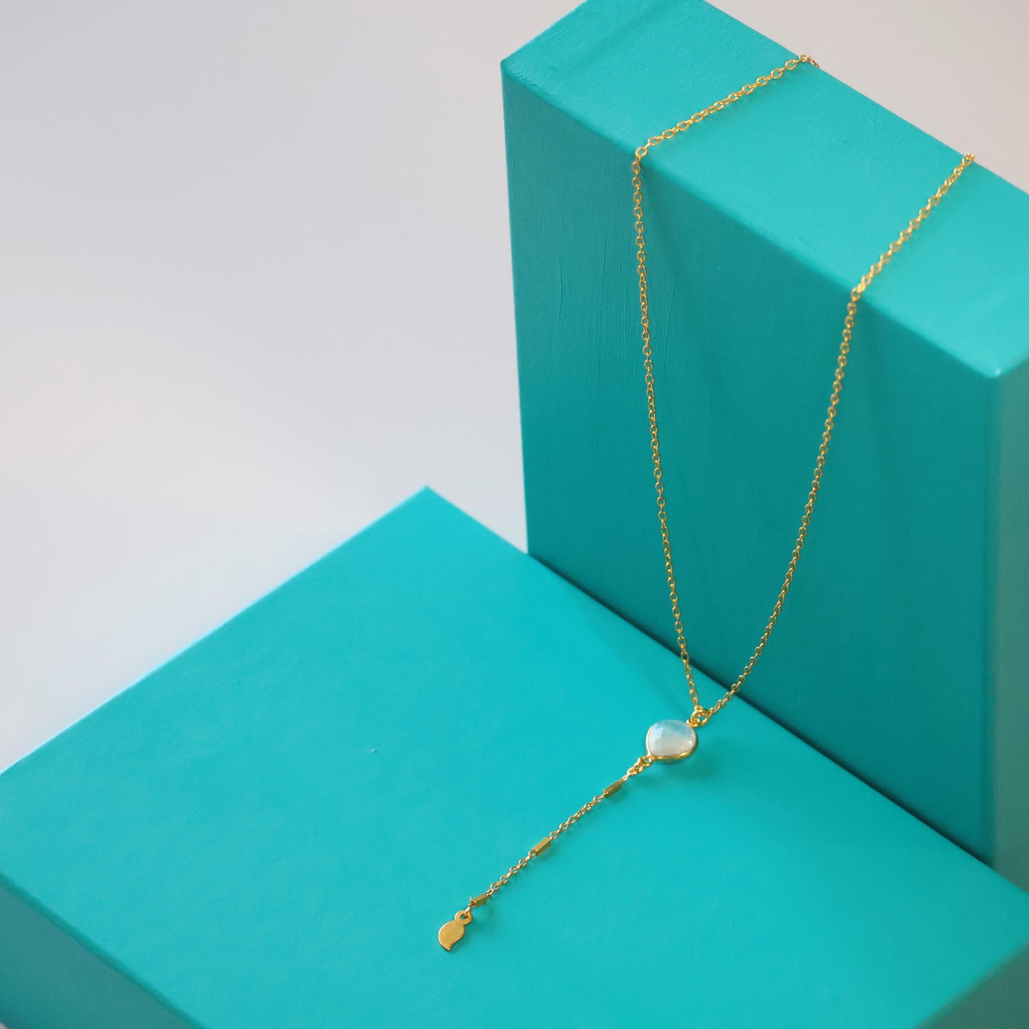 Moonstone Droplet Necklace