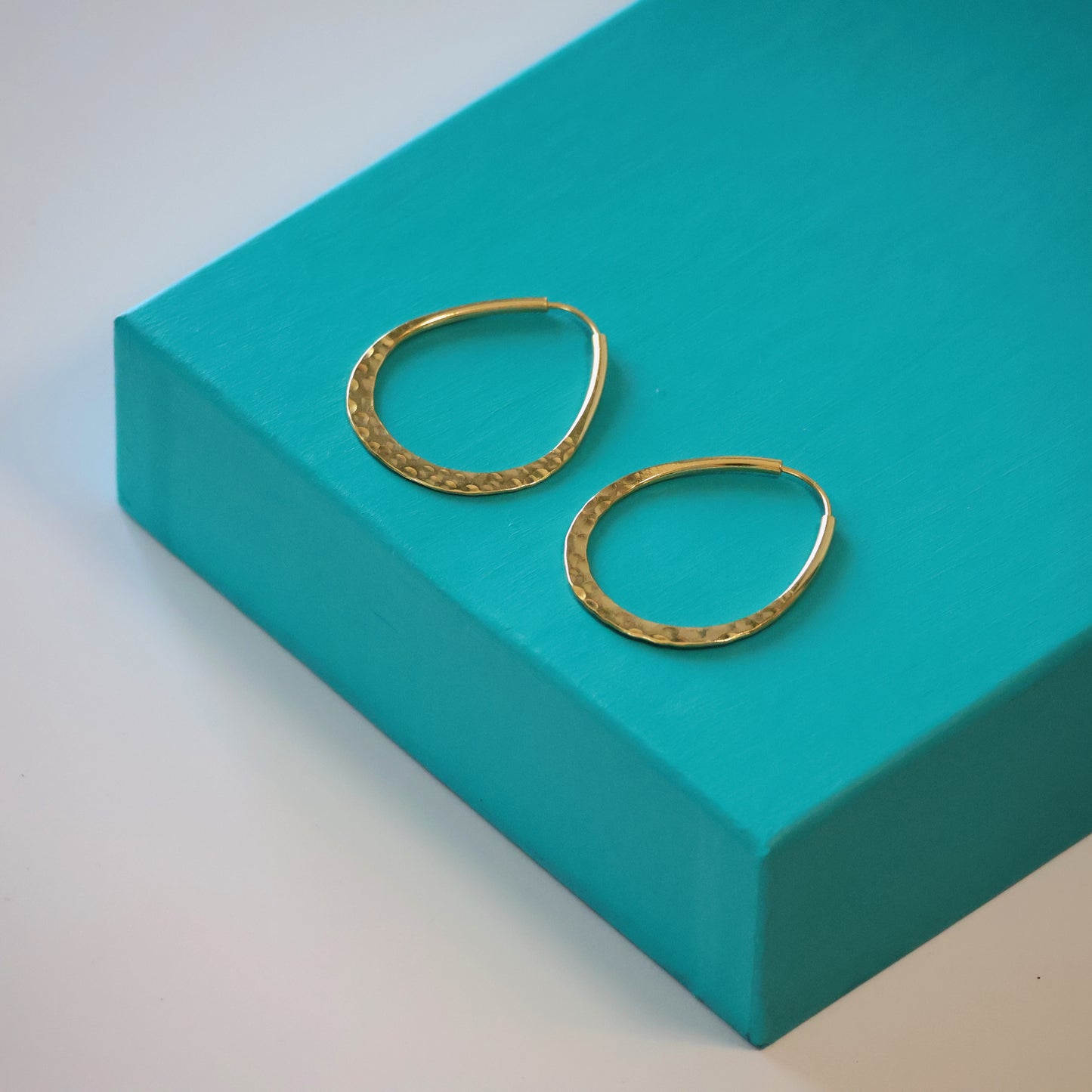 Vibrant Hammered Hoop Earrings