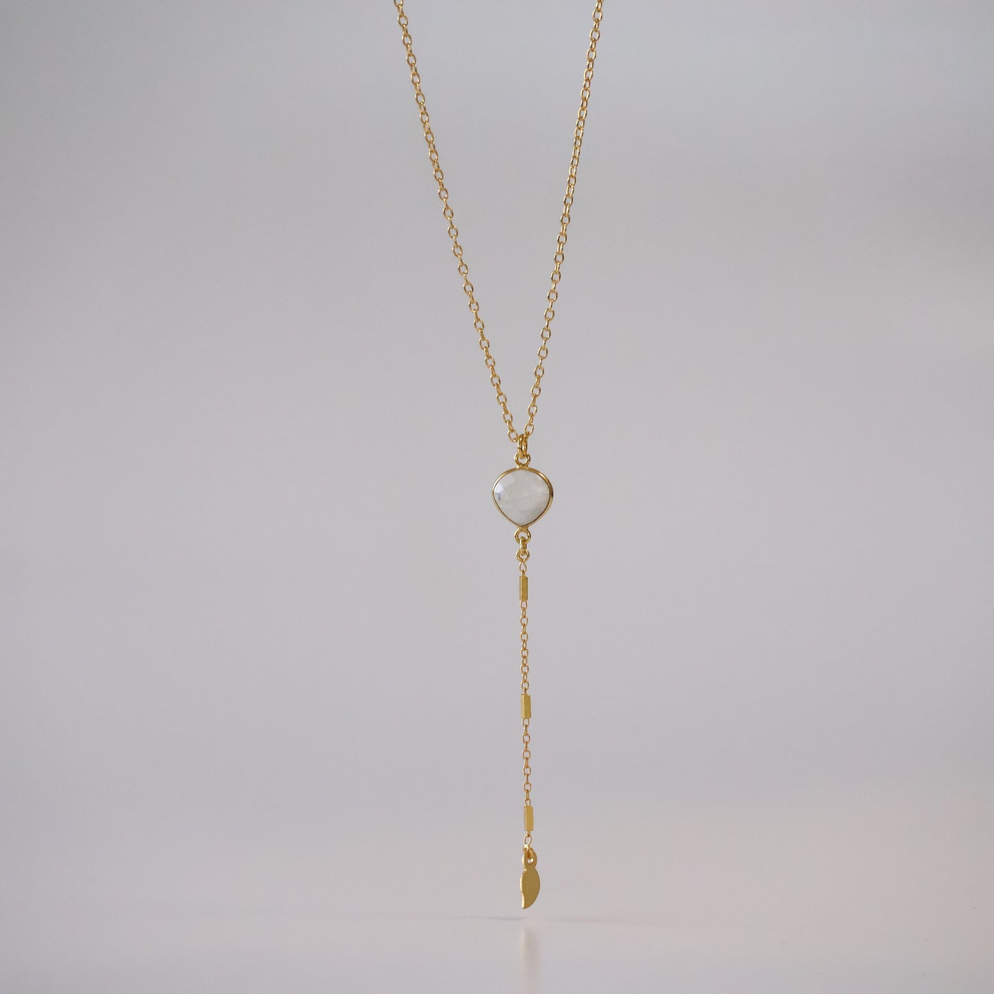 Moonstone Droplet Necklace