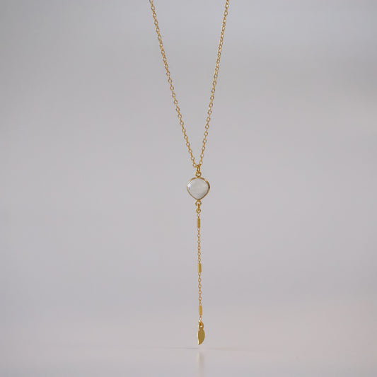 Moonstone Droplet Necklace