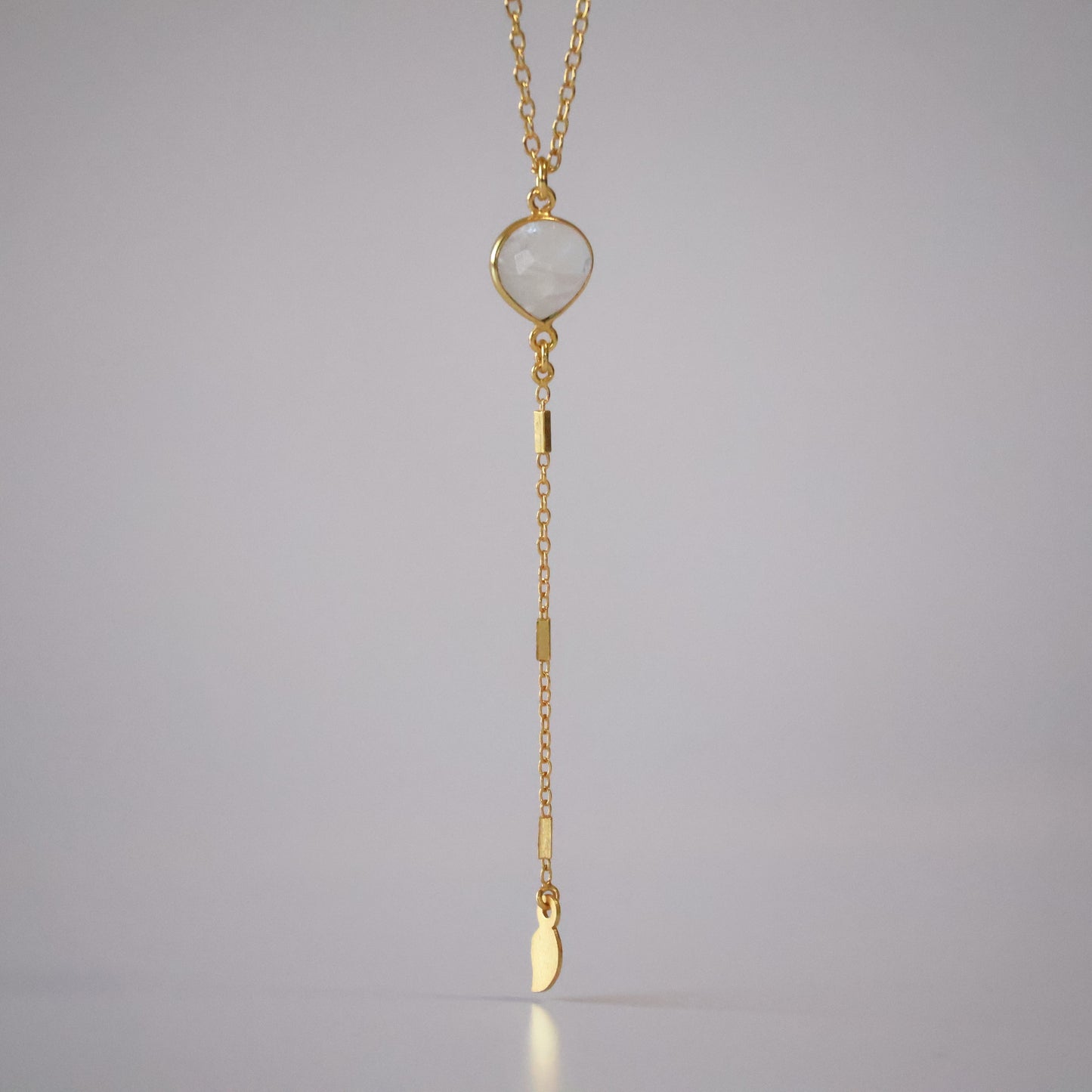 Moonstone Droplet Necklace