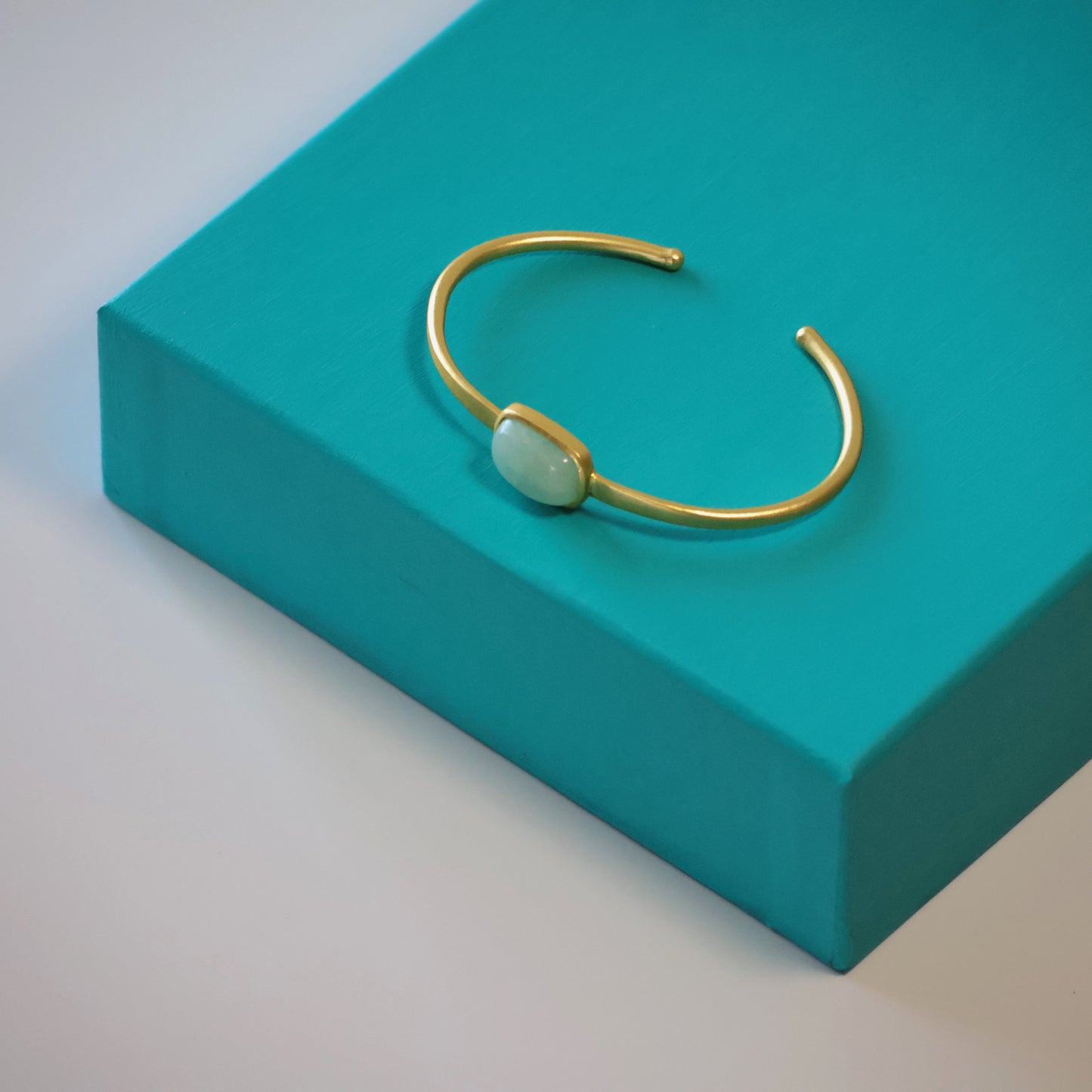 Cabochon Amazonite Cuff Bracelet
