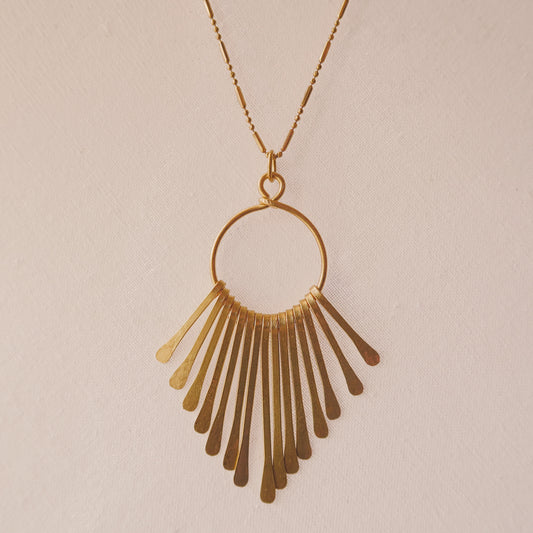 Brass Waterfall Necklace