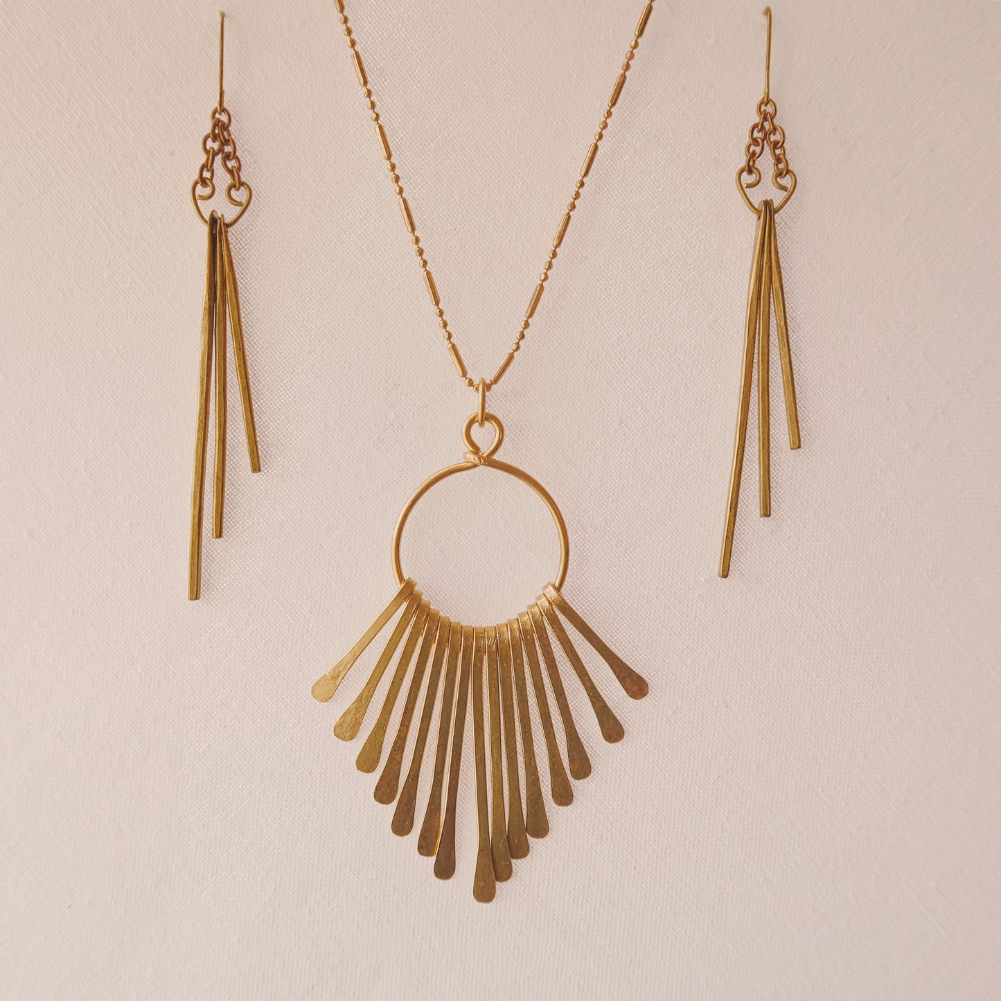 Brass Waterfall Necklace